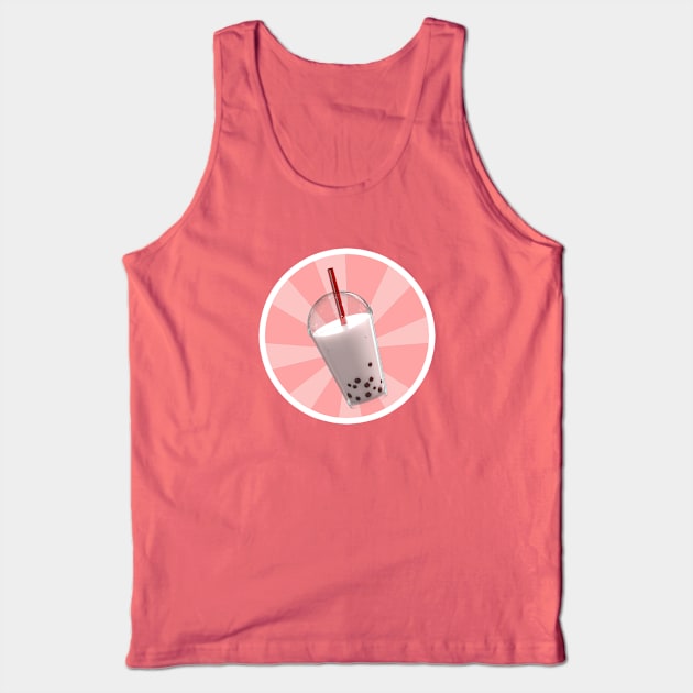 Bubble Tea Peach Burst Tank Top by AKdesign